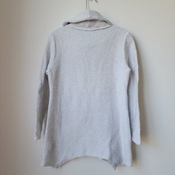 SOFT SURROUNDINGS Cowl Neck Sweater Light Gray Button Detail Size XS - Picture 11 of 11